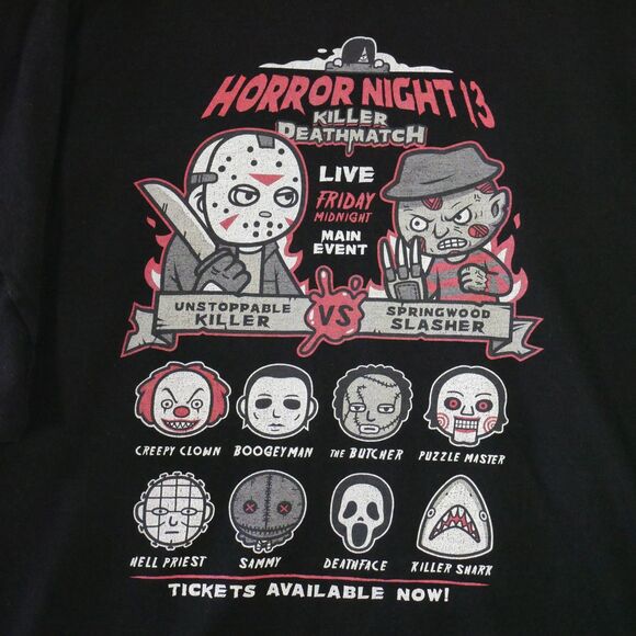 Teefury Freddy Vs Jason T-Shirt Unisex Adult Size 3XL Funny Killer Deathmach - Picture 2 of 9